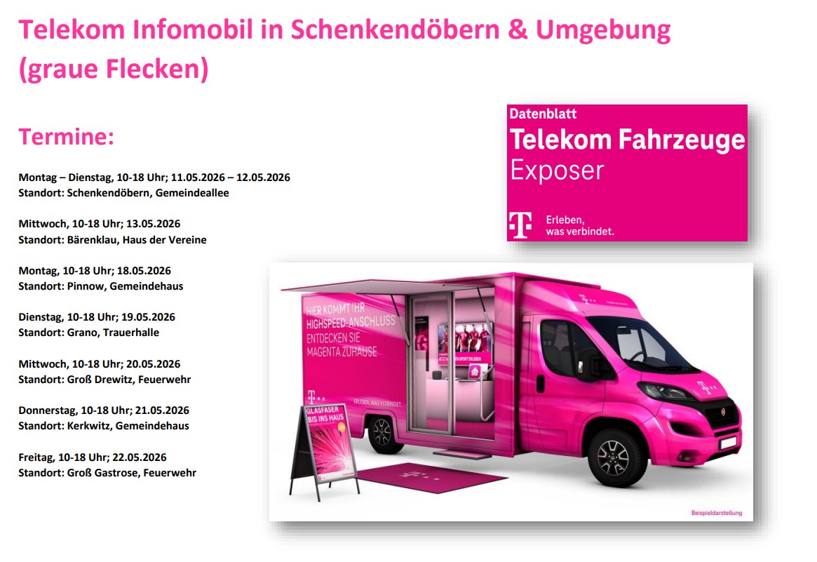 Telekom Infomobil vor Ort